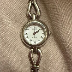 Vintage Anne Klein 925 Sterling Silver Bracelet Watch